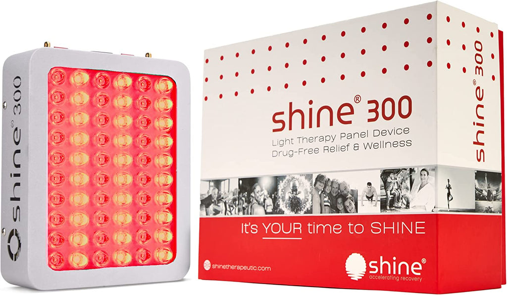 SHINE® 300 Red Light Therapy for Body - Medical Red Infrared Light Therapy Panel - 60 x 5watt LEDs Deep Penetrating 850nm & 660nm - Arthritis Joint Muscle Wellness 10.2H x 8.2L x 2.75D in